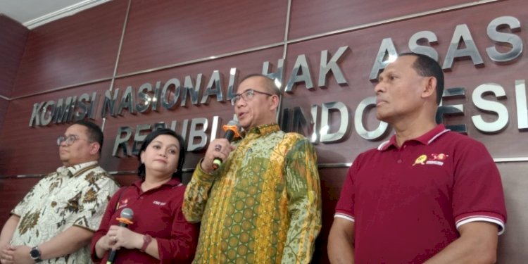 Ketua Komisi Pemilihan Umum Republik Indonesia (KPU RI), Hasyim Asy'ari (kedua dari kanan)/RMOL
