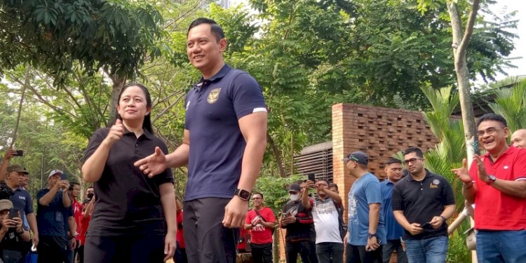 Ketua DPP PDIP Puan Maharani saat bertemua Ketum Partai Demokrat Agus Harimurti Yudhoyono/Ist