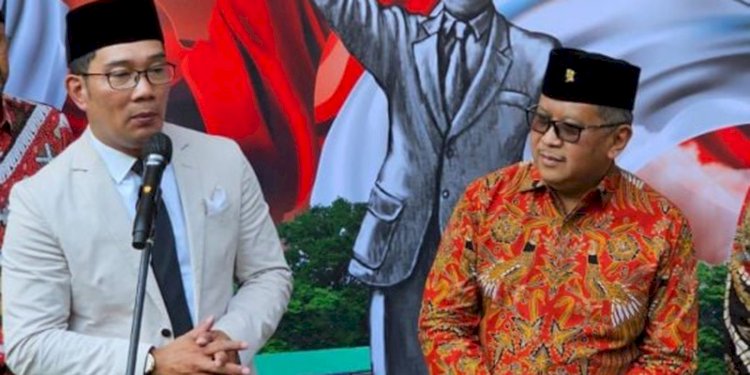 Ridwan Kamil dan Hasto Kristiyanto/Net