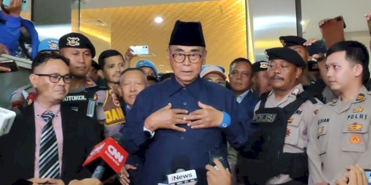 Panji Gumilang usai jalani pemeriksaan di Bareskrim Mabes Polri/RMOL