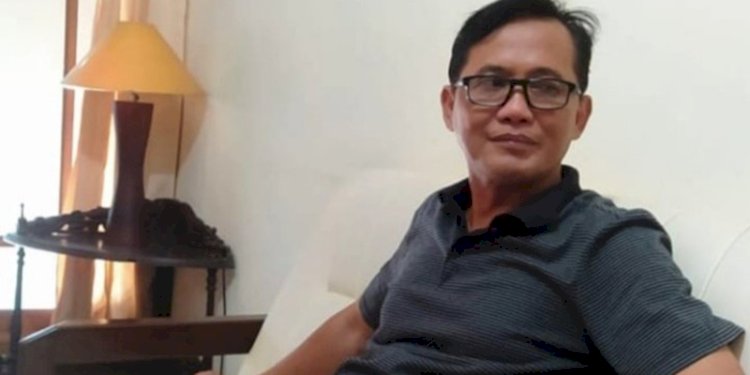 Mantan Direktur Teknik Perusahaan Umum Daerah Air Minum Lawu Tirta Kabupaten Magetan, Sandi Kurnaryanto, sesaat setelah bebas dari penjara karena kasus korupsi, Rabu (5/7)/RMOLJatim