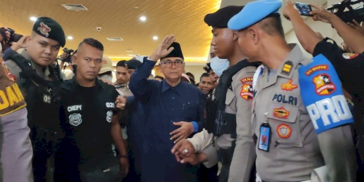 Pimpinan Ponpes Al-Zaytun Panji Gumilang saat usai diperiksa Bareskrim Mabes Polri/RMOL