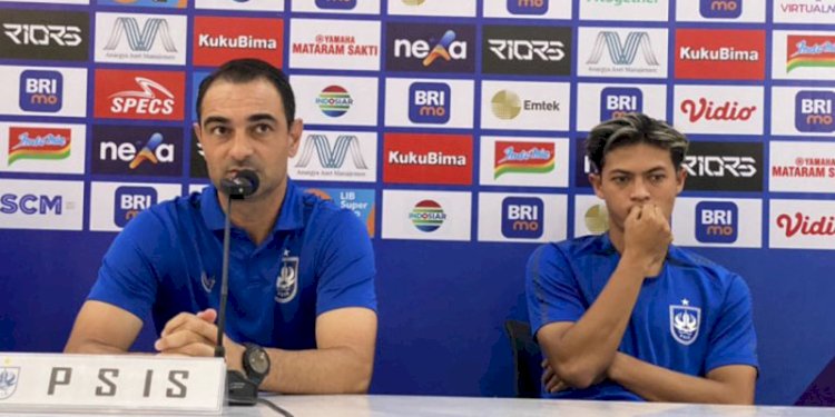 Sesi konferensi pers PSIS Semarang jelang laga melawan Persebaya/RMOLJateng