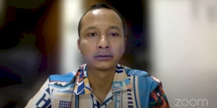  Kepala Riset CNBC Indonesia Muhammad Ma’ruf dalam dalam acara diskusi virtual bertemakan “Kesenjangan Kaya-Miskin Semakin Melebar"/Repro