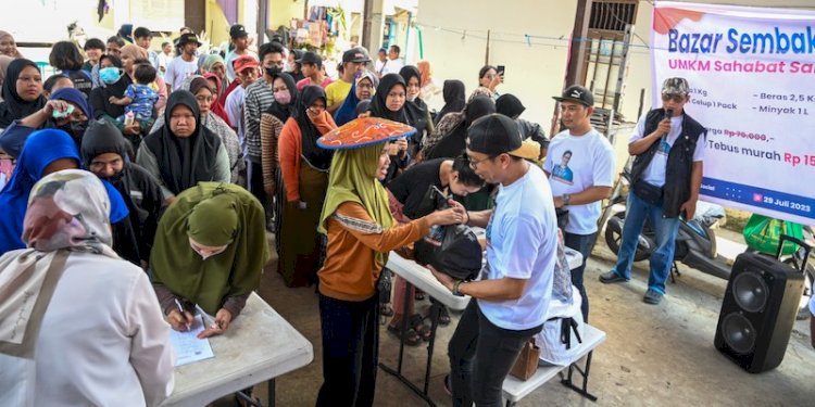 Bazar sembako murah yang digelar di Kecamatan Sambutan, Samarinda/Net