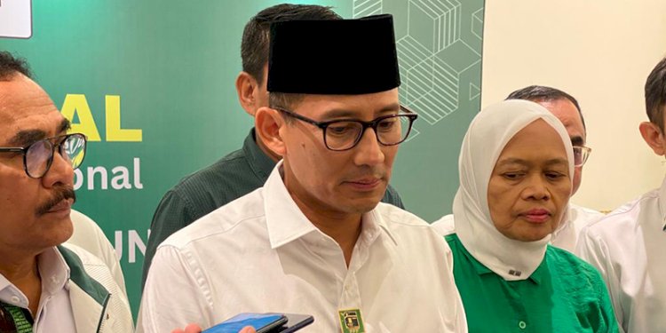 Sandiaga Uno saat ditemui usai rapat Bappilu II PPP, di aula Masjid Attaqwa, Jakarta Selatan, Minggu (6/8)/RMOL