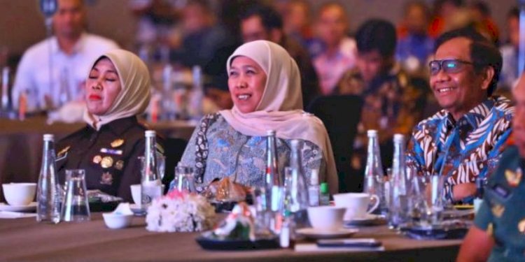 Gubernur Khofifah Indar Parawansa di Forum Diskusi Sentra Penegakan Hukum Terpadu (Gakkumdu) Wujudkan Pemilu Bersih di Surabaya/Ist