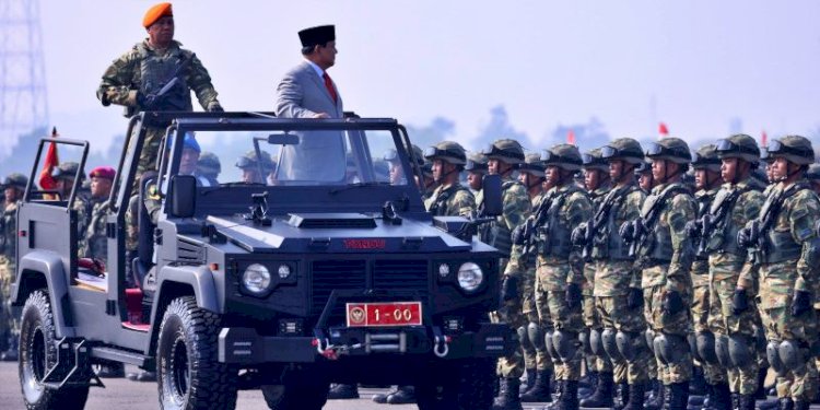 Upacara penetapan personel Komponen Cadangan (Komcad) dilakukan di Pusdiklatpassus, Batujajar, Bandung, Jawa Barat, Jumat (11/8)/Ist