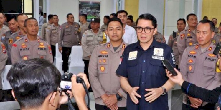 Anggota Komisi III DPR RI Arteria Dahlan saat kunjungan kerja di Polres Tulungagung, Jawa Timur/Ist