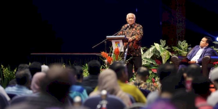 Prof. Din Syamsuddin dalam acara Debat Perdana Madani yang diadakan di Kampus Universitas Kebangsaan Malaysia (UKM), Bangi, Selangor, Senin (21/8)/Ist