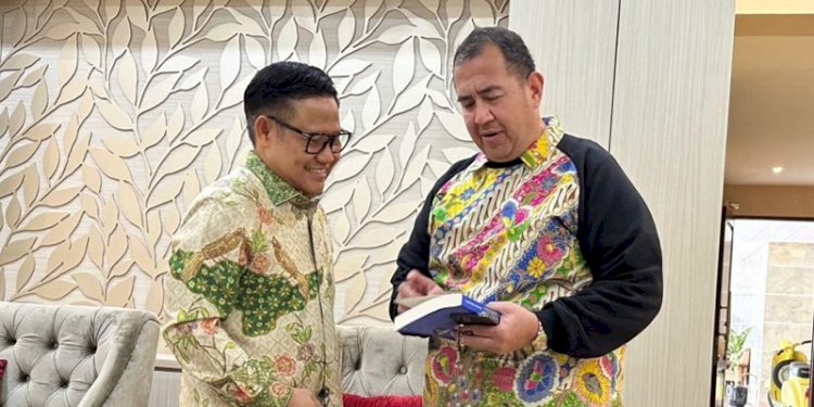 Ketum PKB Abdul Muhaimin Iskandar bersama Pendeta Gilbert Lumoindong di Jakarta, Senin (21/8)/Ist