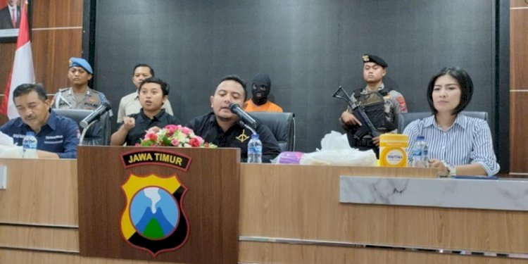 Konferensi Pers Polres Jember terkait kasus persetubuhan anak di bawah umur/Ist