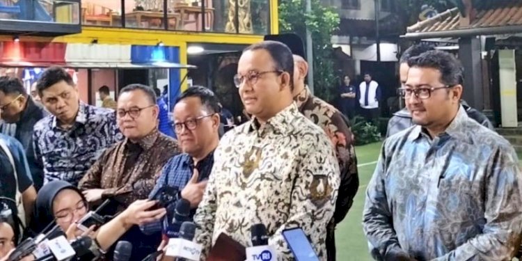 Bacapres Koalisi Perubahan untuk Persatuan (KPP), Anies Baswedan, usai bertemu empat mata dengan Ketua Majelis Tinggi Partai Demokrat, Susilo Bambang Yudhoyono/RMOL