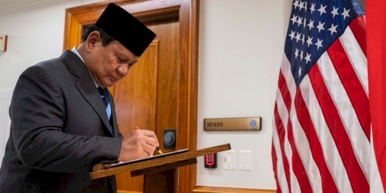 Menteri Pertahanan (Menhan) RI Prabowo Subianto di Gedung Pentagon, Virginia, Amerika Serikat/Ist