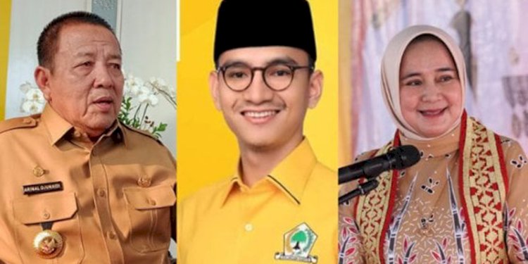 Montase Arinal Djunaidi, Isfansa Mahani, dan Riana Sari Arinal/RMOL Lampung