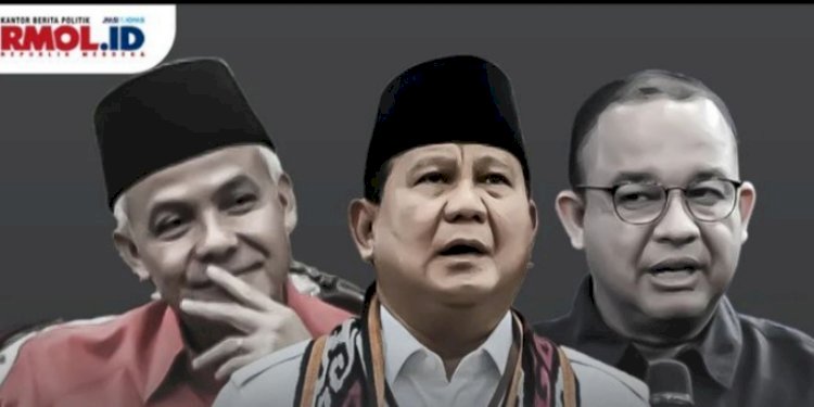Bakal calon presiden Ganjar Pranowo, Prabowo Subianto, Anies Baswedan/RMOL