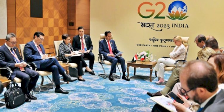 Pertemuan Presiden Joko Widodo dengan Perdana Menteri Italia Giorgia Meloni/Ist