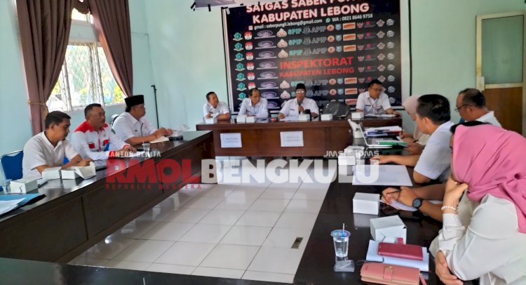 Rapat yang digelar di ruang rapat Inspektorat Daerah Lebong, kemarin (13/9)/RMOLBengkulu