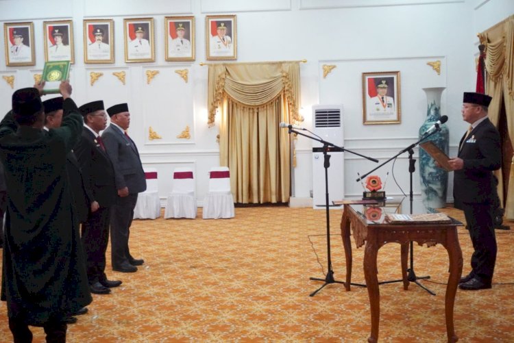 Tiga pejabat yang dilantik Gubernur Bengkulu, Rohidin Mersyah/Ist