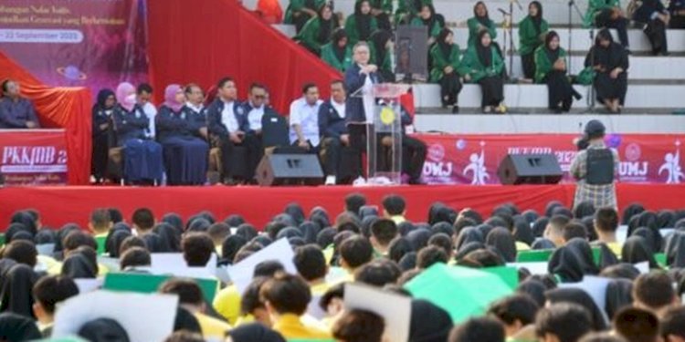 Menteri Perdagangan Zulkifli Hasan (Zulhas) di Universitas Muhammadiyah Jakarta (UMJ), Ciputat, Tangerang Selatan, Senin (18/9)/Ist