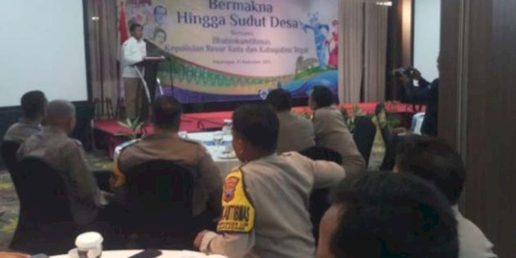 Pembekalan KPW BI Tegal kepada 50 Bhabinkamtibnas di Hotel Khas Pekalongan, Sabtu (23/9)/Ist