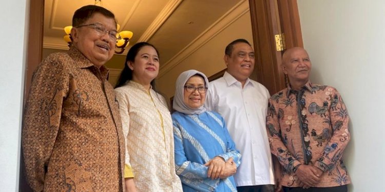 Momen pertemuan Ketua DPP PDI Perjuangan Puan Maharani dengan tokoh senior Partai Golkar, Jusuf Kalla (JK)/Ist