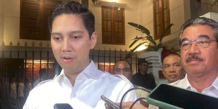 Wakil Ketua Umum Partai Gerindra Budi Djiwandono di kediaman Ketua Umum Prabowo Subianto di Jalan Kertanegara No. 4, Jakarta Selatan pada Senin malam (16/10)/RMOL