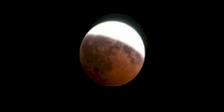 Ilustrasi gerhana bulan sebagian (GBS)/Net