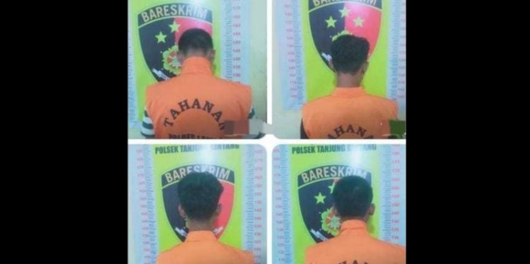 Empat pelajar pelaku pembacokan diamankan Polsek Tanjung Bintang/Ist