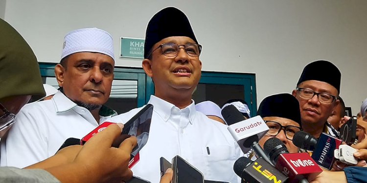 Capres Koalisi Perubahan, Anies Baswedan, bersama Ketua GNPF Ulama, Yusuf Martak/RMOL