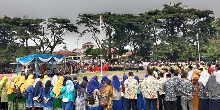 Pimpinan Daerah Muhammadiyah (PDM) Kabupaten Bogor menggelar upacara peringatan milad Muhammadiyah ke-111 dengan di Alun-alun Leuwiliang, Kabupaten Bogor, Jawa Barat, Sabtu (18/11)/Istimewa