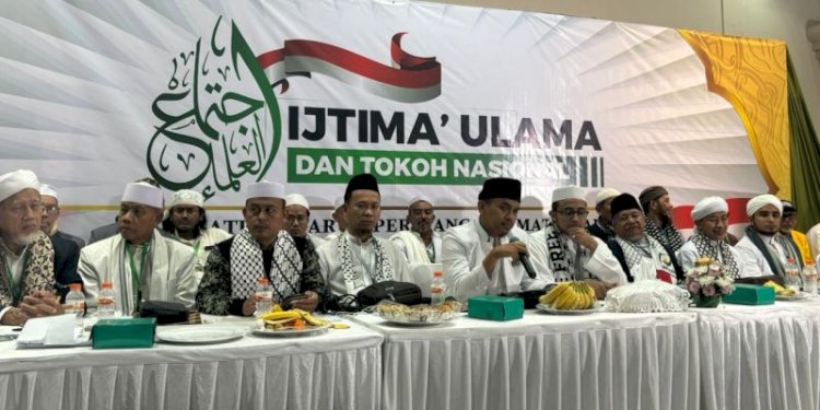 Jumpa pers Ijtima Ulama 2023 di Masjid Az-Zikra, Sentul, Bogor, Jawa Barat, Sabtu (18/11)/RMOL