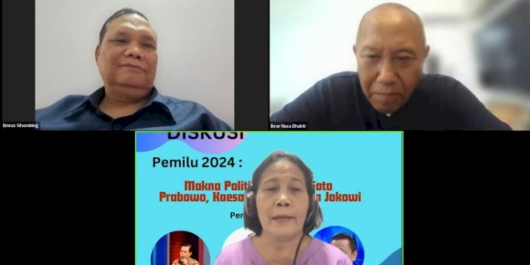 Pakar komunikasi politik, Emrus Sihombing dan Pengamat Politik Ikrar Nusa Bhakti dalam diskusi daring bertajuk ‘Makna Politik di Balik Foto Prabowo, Kaesang, Gibran dan Jokowi’ di akun YouTube Gogo Bangun/Net
