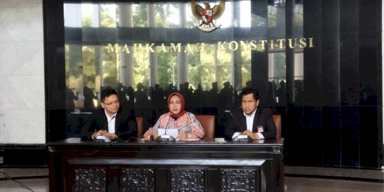 Jumpa pers Hakim Konstitusi Enny Nurbaningsih terkait pengumuman anggota Majelis Kehormatan Mahkamah Konstitusi (MKMK) permanen, di Kantor Mahkamah Konstitusi (MK), Jalan Medan Merdeka Barat, Jakarta Pusat, Rabu (20/12)/RMOL