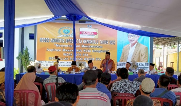 Anggota Dewan Perwakilan Rakyat Daerah (DPRD) Kota Bengkulu, Bambang Hermanto menggelar reses pertama Tahun 2024/rmolbkl.