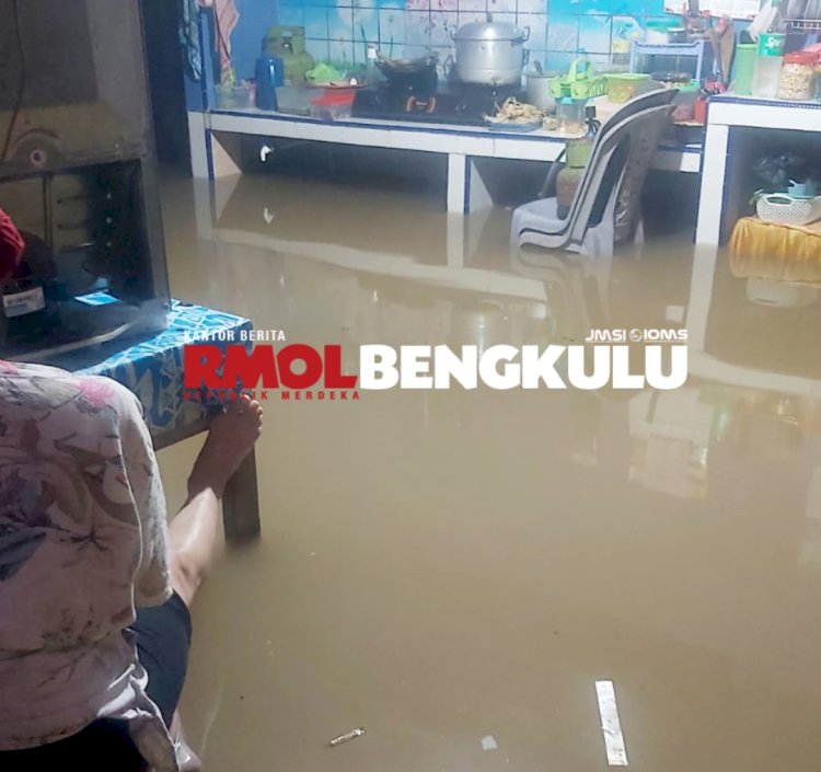Tampak rumah warga di Lebong dimasuki banjir/RMOLBengkulu