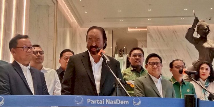 Ketua Umum Partai Nasdem, Surya Paloh, menyambut silaturahmi Ketua Umum PKB, Muhaimin Iskandar/RMOL