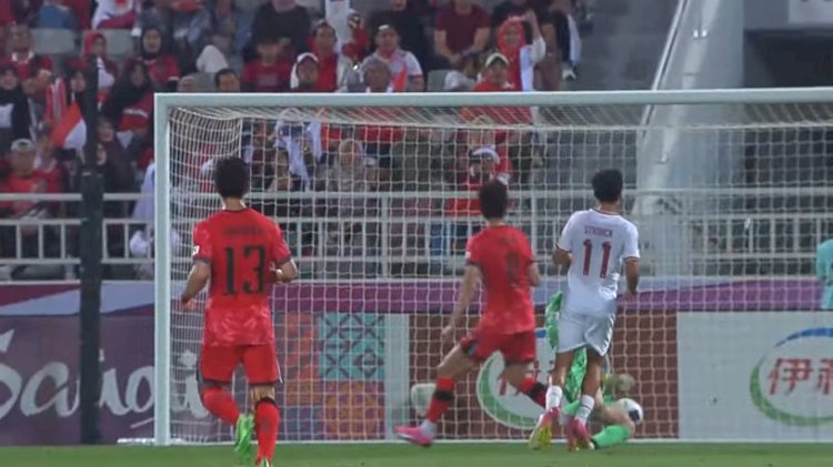 Rafael Struick mencetak gol ke gawang Korea Selatan/ist