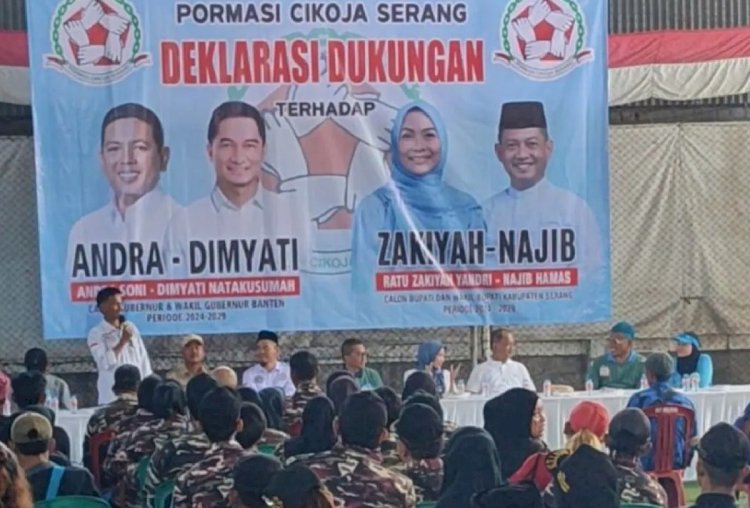 ilustrasi - Deklarasi dukungan Formasi Cikoja untuk pasangan Ratu Zakiyah - Najib Hamas maju di Pilkada Kabupaten Serang. ANTARA/Susmiatun Hayati