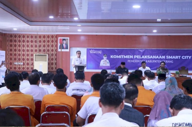 ilustrasi - Diskominfo Kabupaten Serang menggelar rapat koordinasi komitmen wujudkan smart city atau kota cerdas, di Serang, Banten, Rabu (4/9/2024). (ANTARA/HO-Pemkab Serang)
