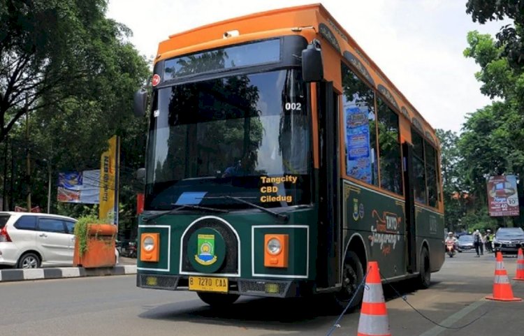 ilustrasi - Bus Rapid Transit (BRT) Trans Tangerang Ayo (Tayo). ANTARA/HO-Dishub Kota Tangerang