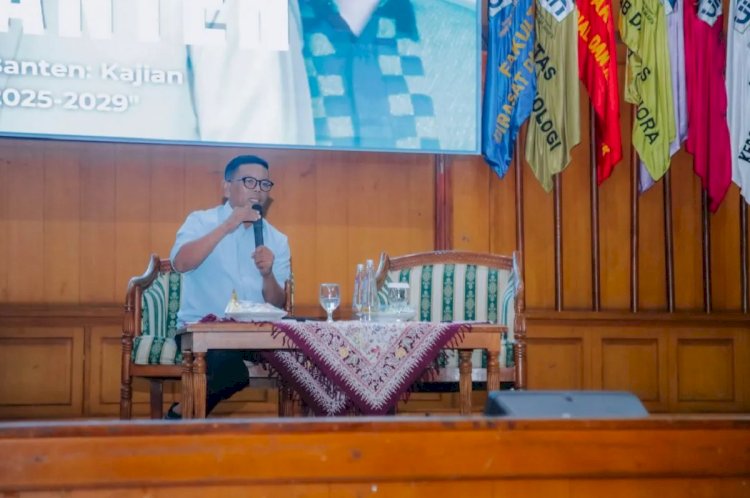 ilustrasi - Calon Gubernur Banten Andra Soni saat menjadi narasumber di Auditorium Harun Nasution UIN Syarif Hidayatullah Jakarta, di Tangerang Selasa (24/9/2024). ANTARA/HO-Tim Andra Soni