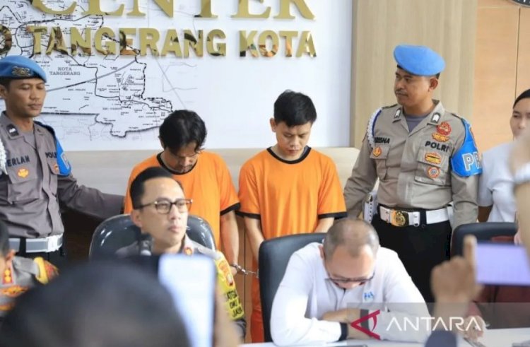ilustrasi - Polres Metro Tangerang menggelar keterangan pers dengan menampilkan dua orang tersangka kasus pencabulan anak di Panti Asuhan, Selasa (8/10/2024). ANTARA/Irfan