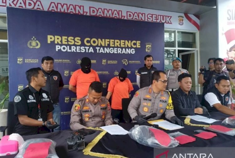 ilustrasi - Kapolresta Tangerang Kombes Pol Baktiar Joko Mujiono menunjukan pelaku pembunuhan berencana pria paruh baya di Kabupaten Tangerang. ANTARA/Azmi Samsul Maarif