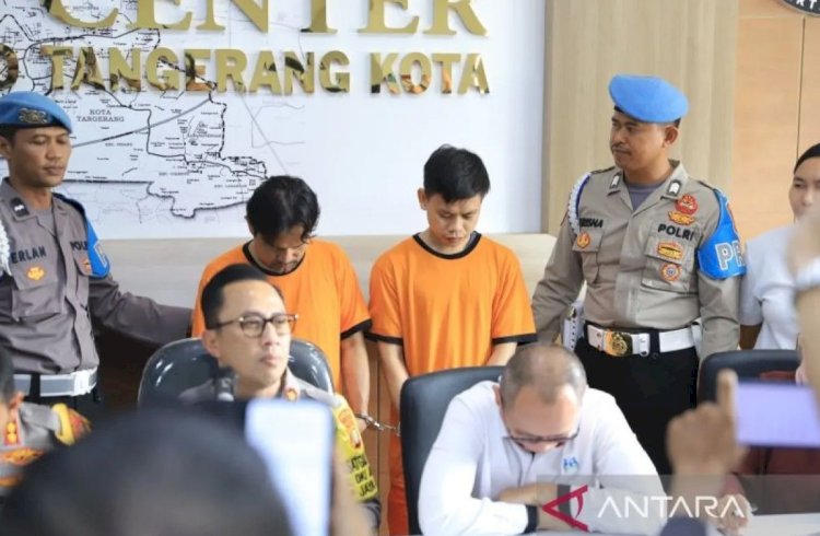 ilustrasi - Polres Metro Tangerang menampilkan dua orang tersangka kasus pencabulan anak di Panti Asuhan. ANTARA/Irfan