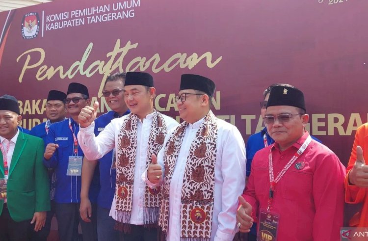 ilustrasi - Pasangan calon bupati dan wakil bupati Kabupaten Tangerang Mad Romli-Irvansyah (Azmi)