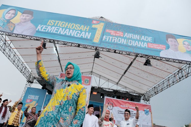 Calon Gubernur Airin Rachmi Diany saat kampanye akbar di Pandeglang, Banten/rmolbanten