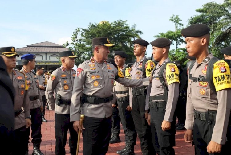 ilustrasi - Polda Banten siagakan 27.308 personel gabungan untuk pengamanan Pemilihan Kepala Daerah (Pilkada) serentak di lapangan Polda Banten, Senin (25/11/2024). (ANTARA/HO-Polda Banten)