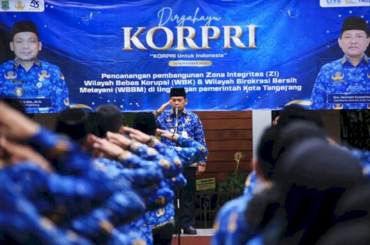 ilustrasi - Pj Wali Kota Tangerang Dr. Nurdin saat apel HUT Korpri di Puspemkot Tangerang, Senin.(02/11/2024). ANTARA/HO-Pemkot Tangerang