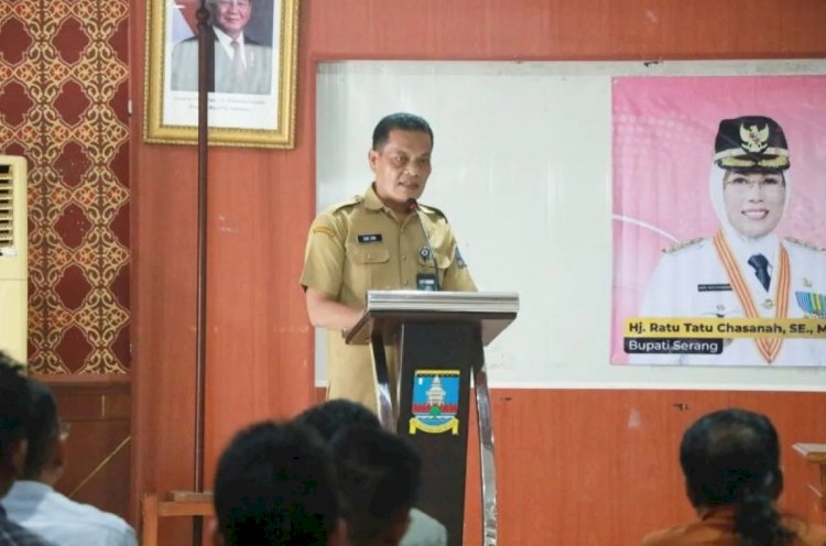 ilustrasi - Kabid Poldagri dan Ormas Bakesbangpol Kabupaten Serang, Dik Dik Abdul Hamid, saat memaparkan sambutan pembinaan ormas di Serang, Selasa (7/1/2024). (ANTARA/HO-Pemkab Serang)